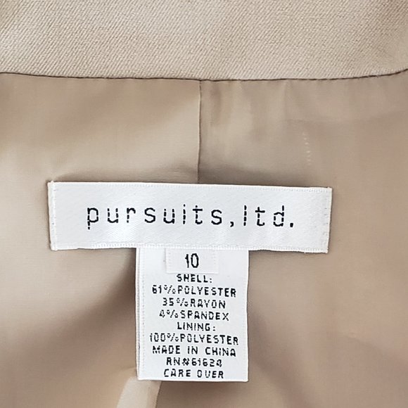 Tailored Soft Camel/Beige 3 Button BlazerJacket Fully Lined Size 10 - Picture 3 of 7